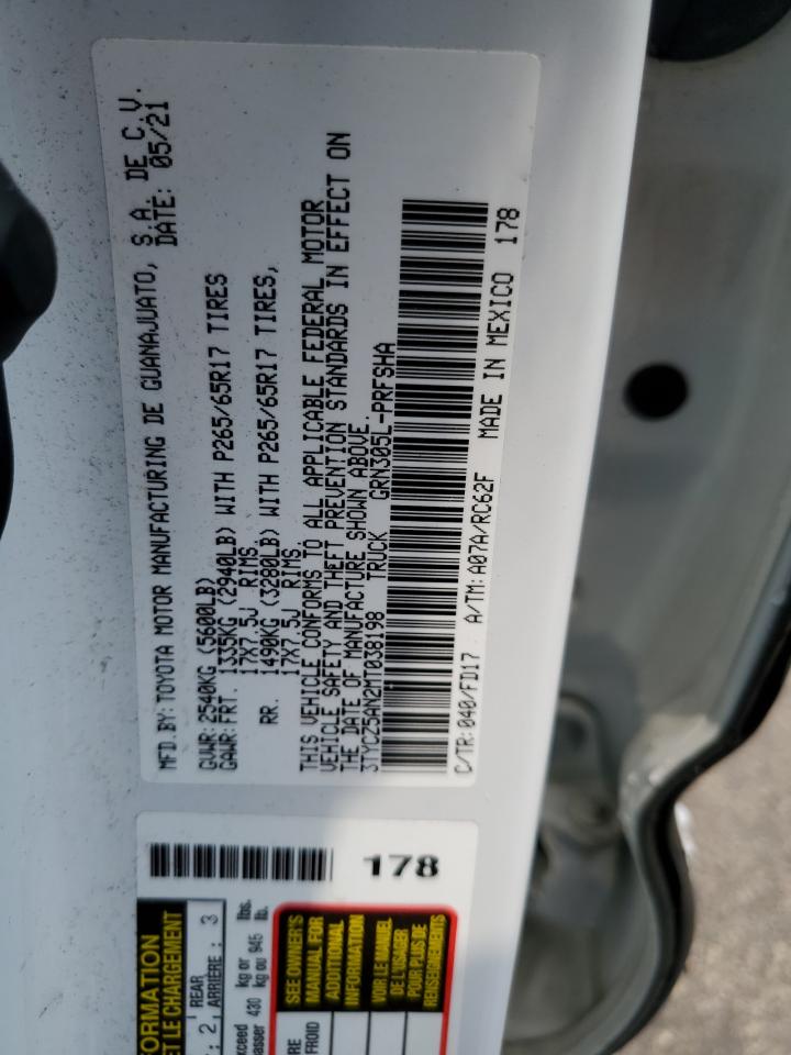 2021 Toyota Tacoma Double Cab VIN: 3TYCZ5AN2MT038198 Lot: 64378544