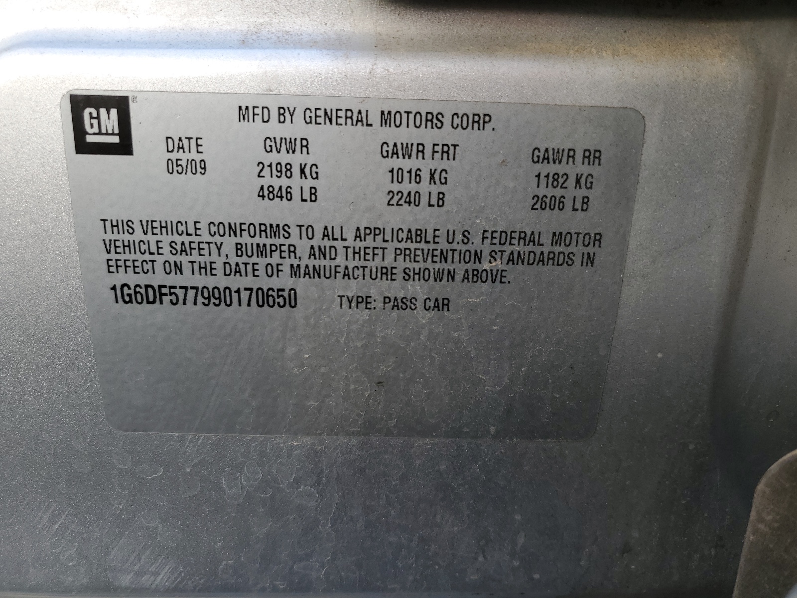 1G6DF577990170650 2009 Cadillac Cts