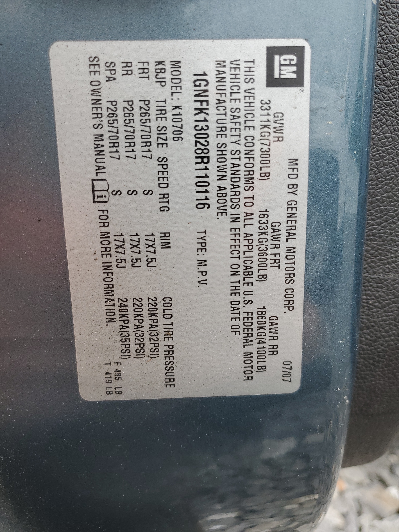 1GNFK13028R110116 2008 Chevrolet Tahoe K1500