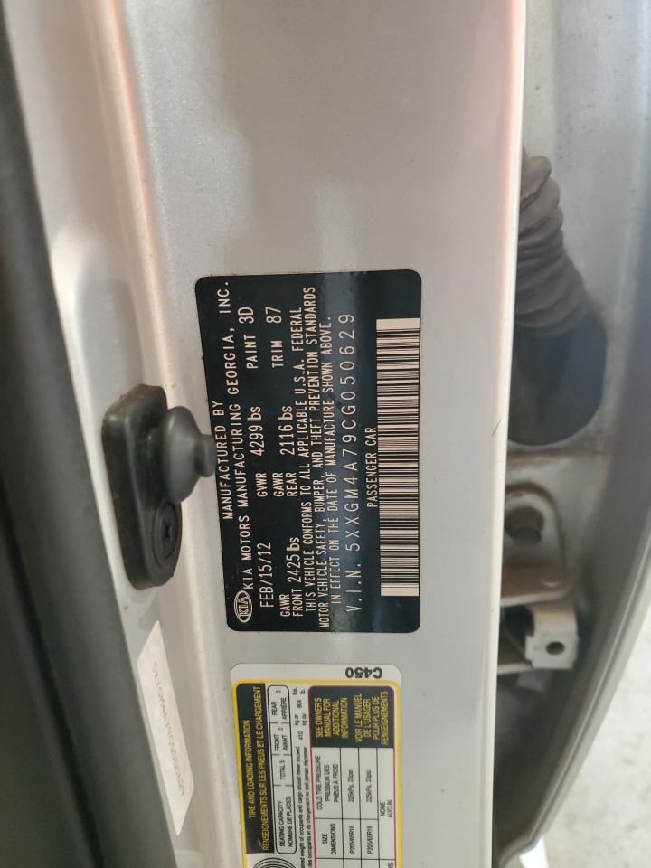 2012 Kia Optima Lx VIN: 5XXGM4A79CG050629 Lot: 63504154