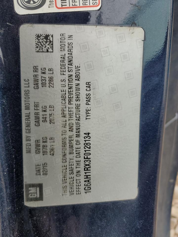 2015 Cadillac Ats Luxury VIN: 1G6AH1RX3F0128134 Lot: 64230484