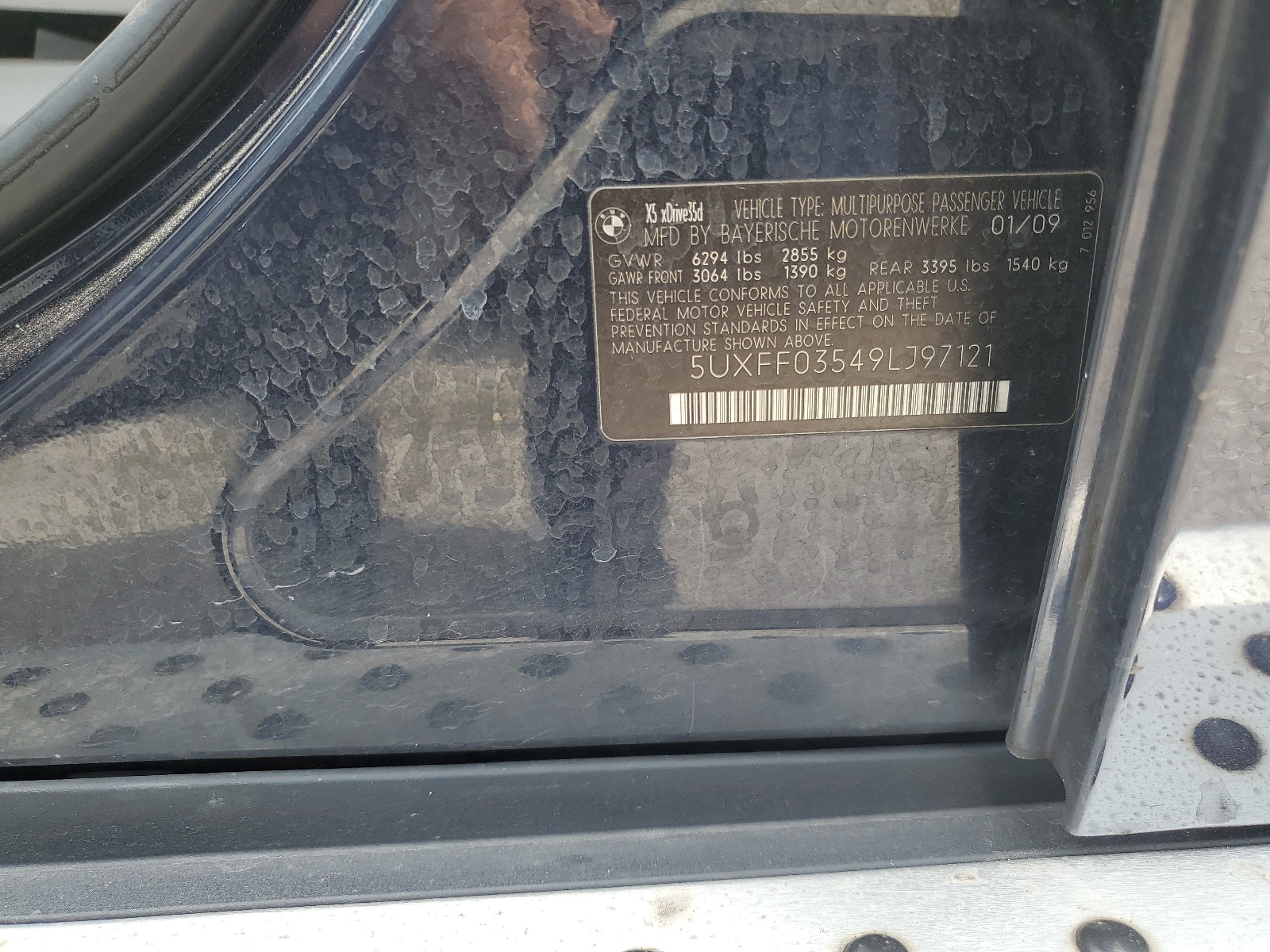 5UXFF03549LJ97121 2009 BMW X5 xDrive35D