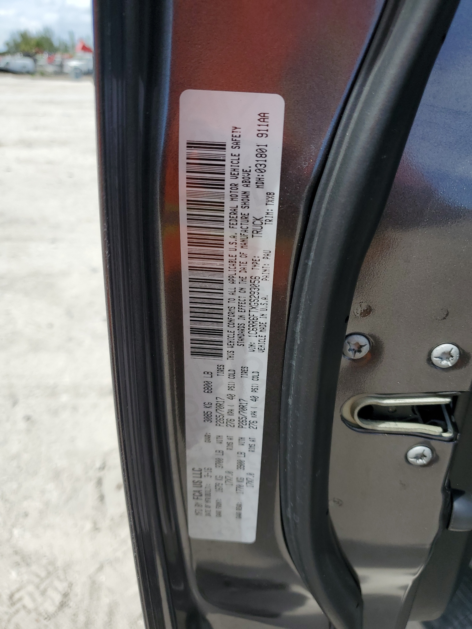 1C6RR6FTXGS293056 2016 Ram 1500 St