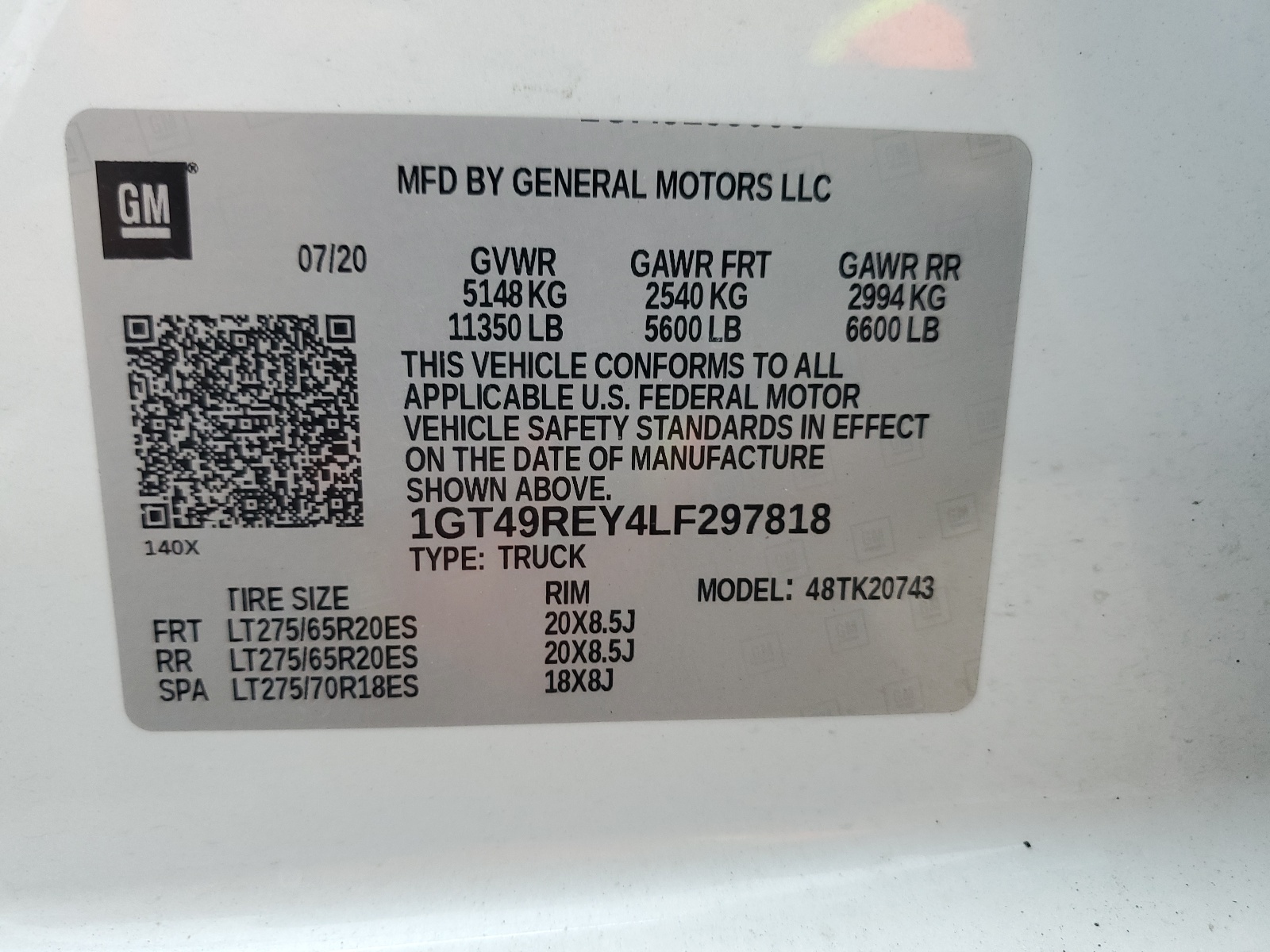 1GT49REY4LF297818 2020 GMC Sierra K2500 Denali