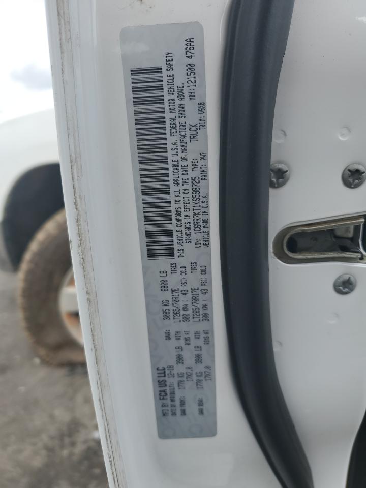 2019 Ram 1500 Classic Tradesman VIN: 1C6RR7KT1KS598725 Lot: 64551914