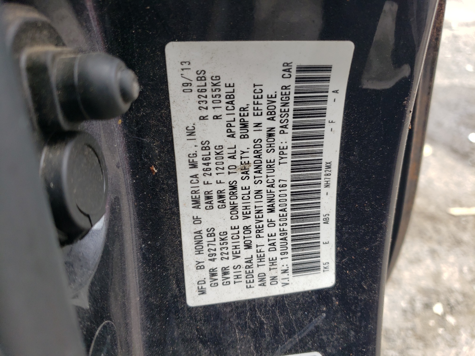 19UUA9F50EA000167 2014 Acura Tl Tech