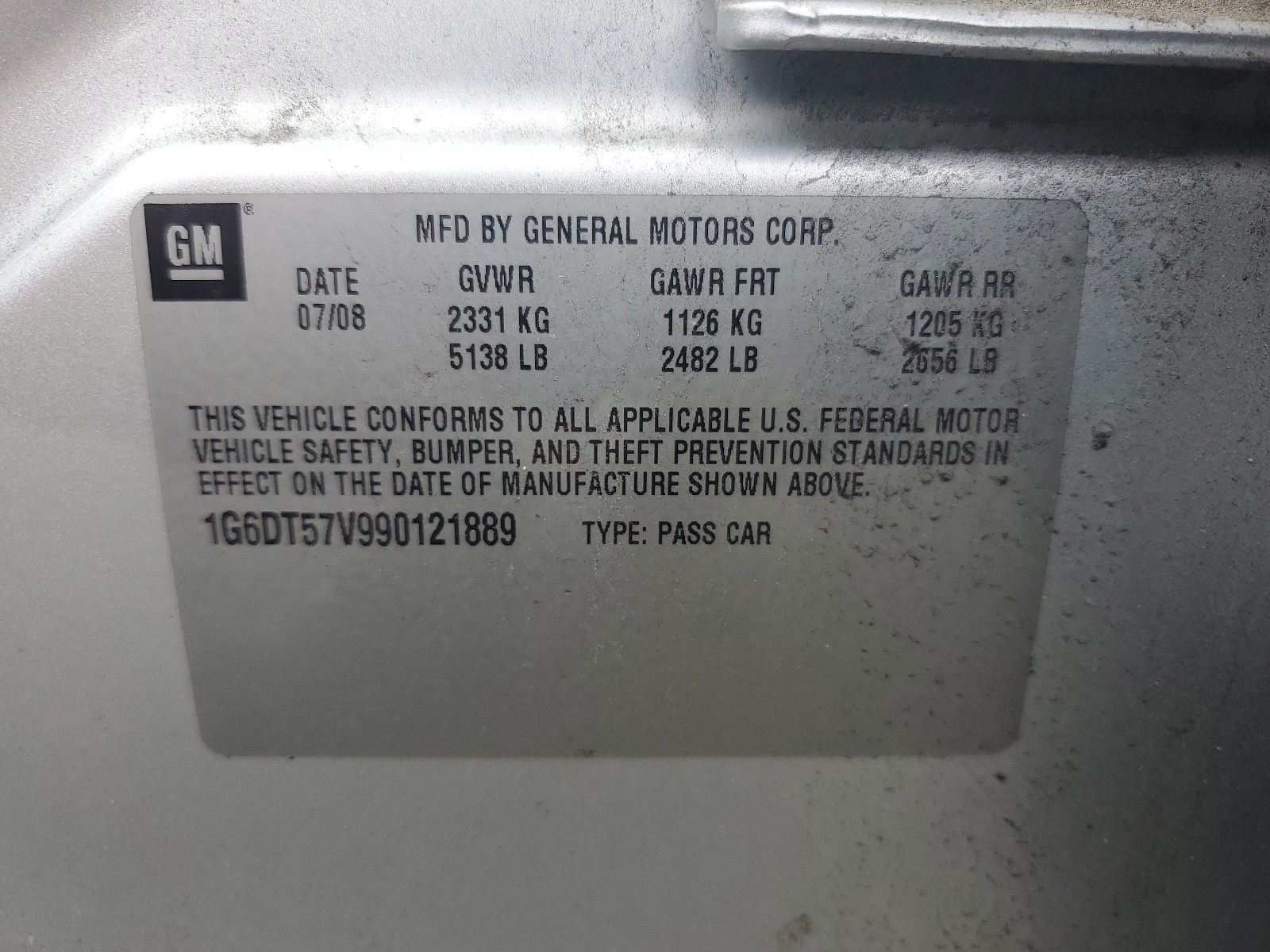 1G6DT57V990121889 2009 Cadillac Cts Hi Feature V6