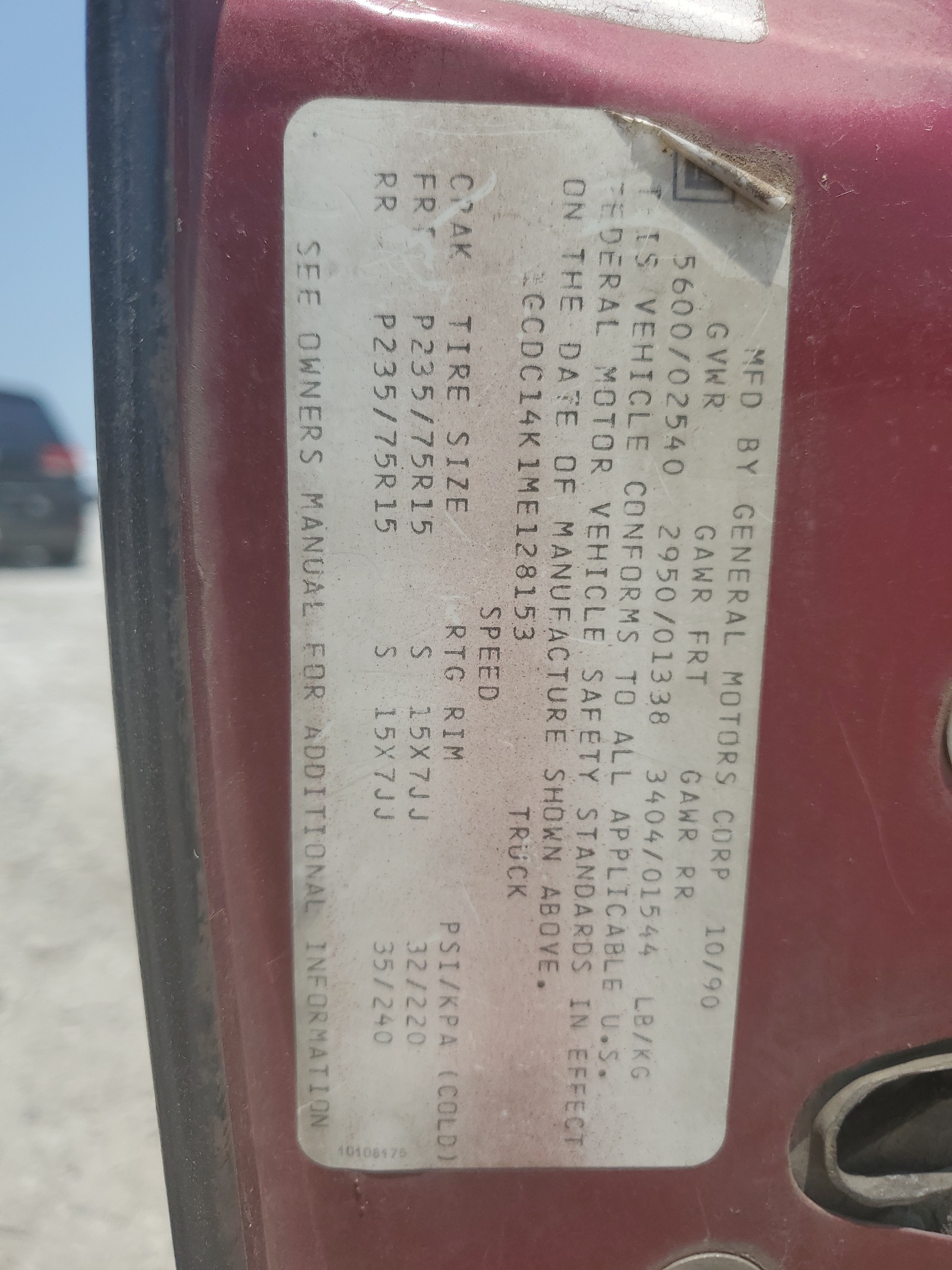 1GCDC14K1ME128153 1991 Chevrolet Gmt-400 C1500