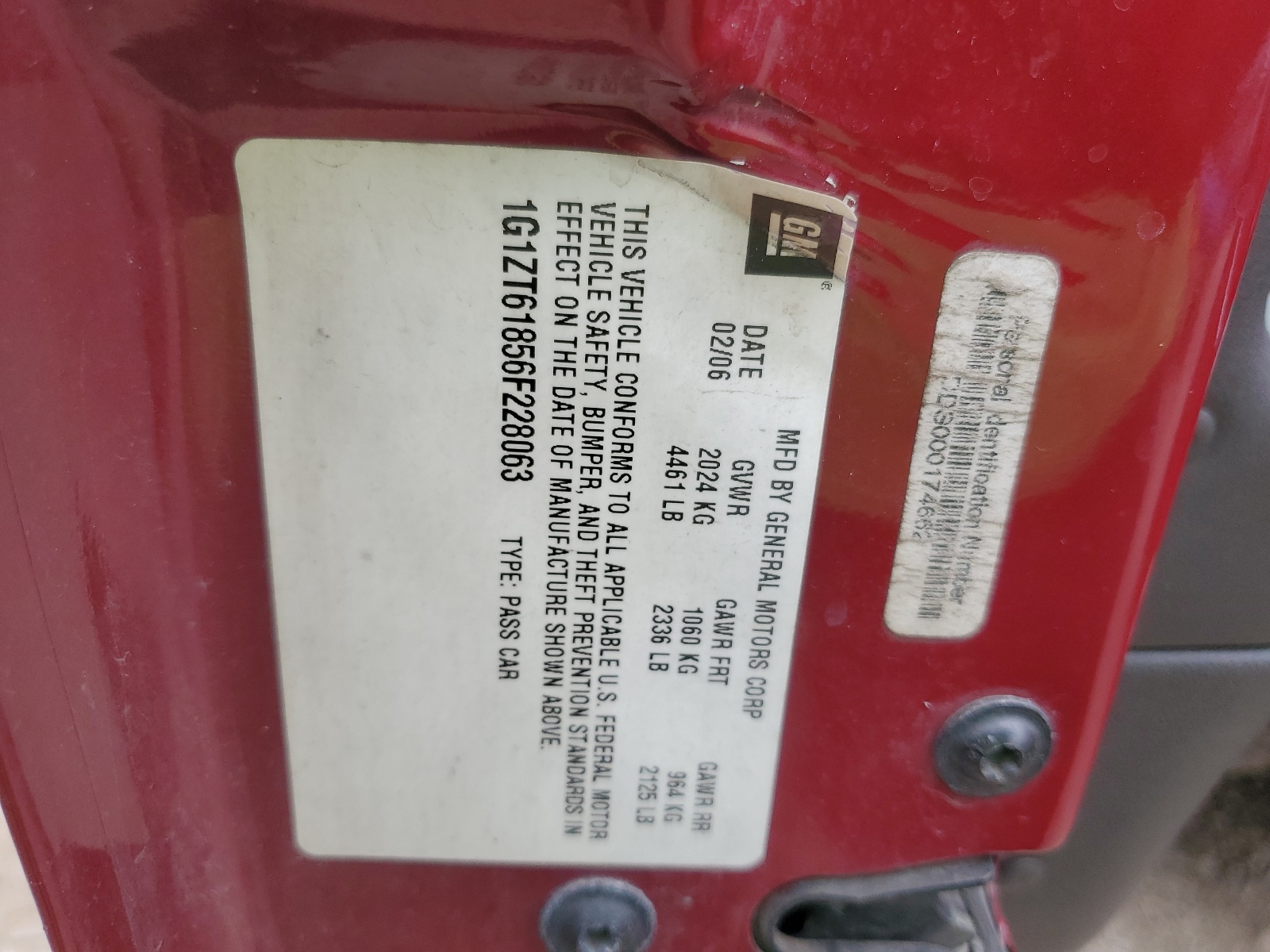 1G1ZT61856F228063 2006 Chevrolet Malibu Maxx Lt