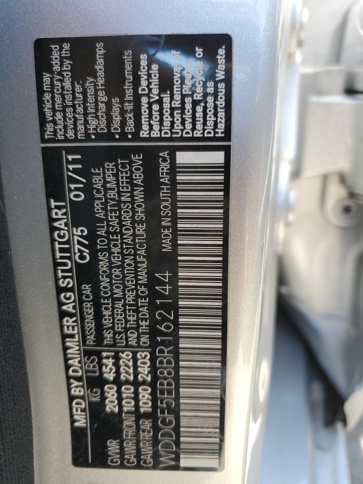 2011 Mercedes-Benz C 300 VIN: WDDGF5EB8BR162144 Lot: 64523504