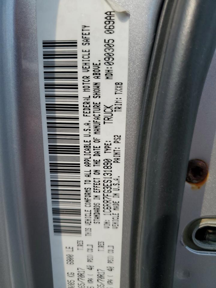 2014 Ram 1500 St VIN: 1C6RR7FG3ES131890 Lot: 64199324