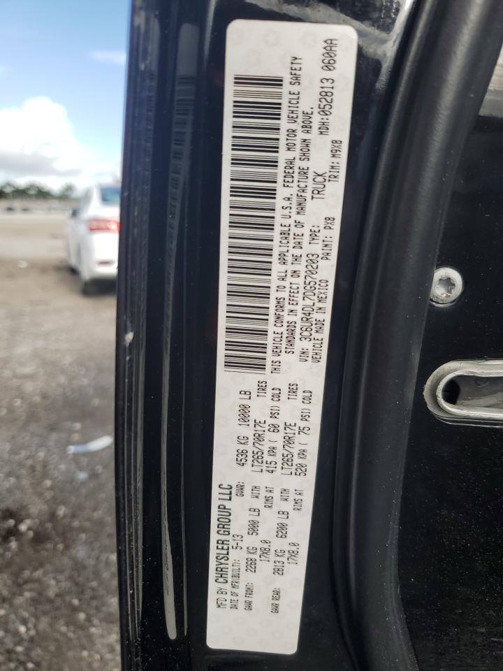 2013 Ram 2500 Slt VIN: 3C6UR4DL7DG570203 Lot: 63510014