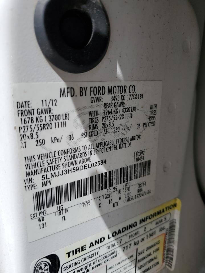 2013 Lincoln Navigator L VIN: 5LMJJ3H59DEL02584 Lot: 63506354