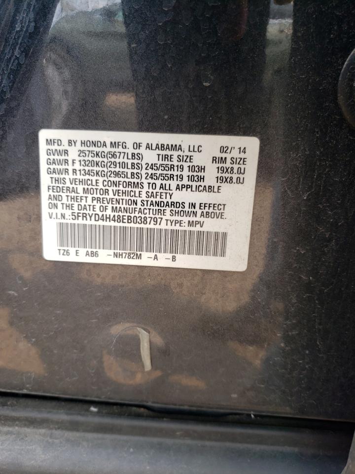 2014 Acura Mdx Technology VIN: 5FRYD4H48EB038797 Lot: 64108794
