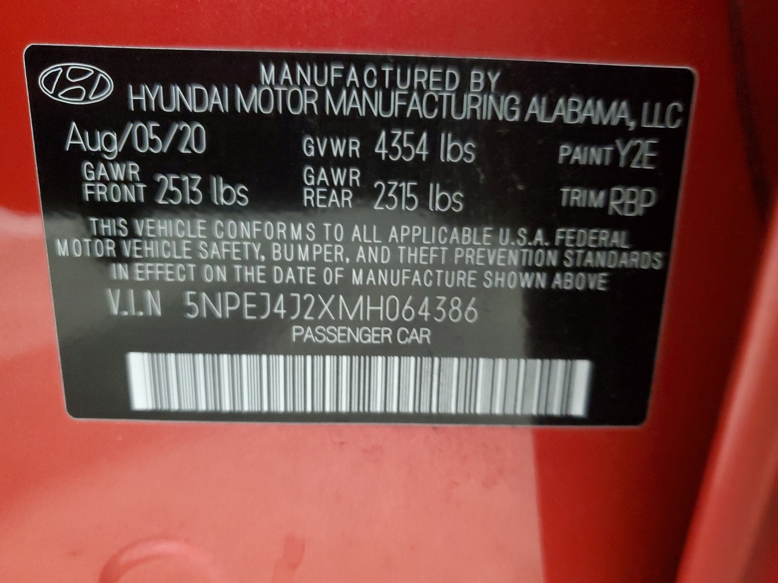 5NPEJ4J2XMH064386 2021 Hyundai Sonata Sel Plus