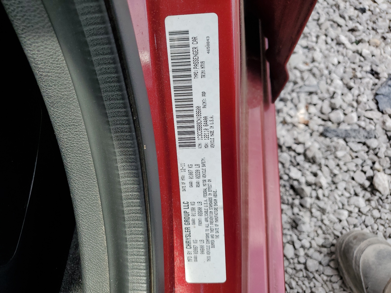 1C3CCBBB9CN189600 2012 Chrysler 200 Touring