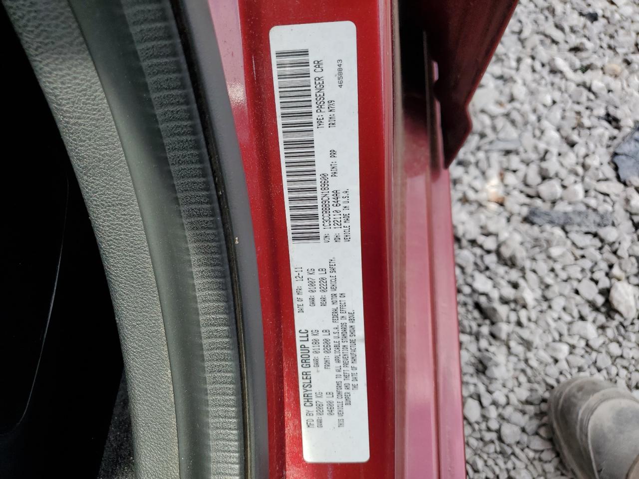 2012 Chrysler 200 Touring VIN: 1C3CCBBB9CN189600 Lot: 63253364