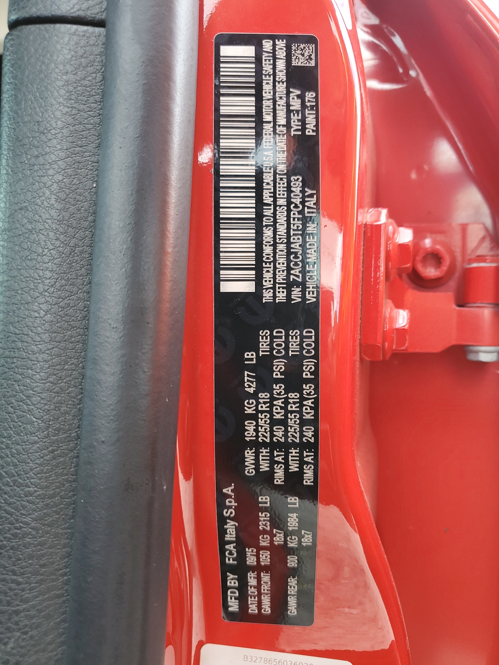 ZACCJABT5FPC40493 2015 Jeep Renegade Latitude