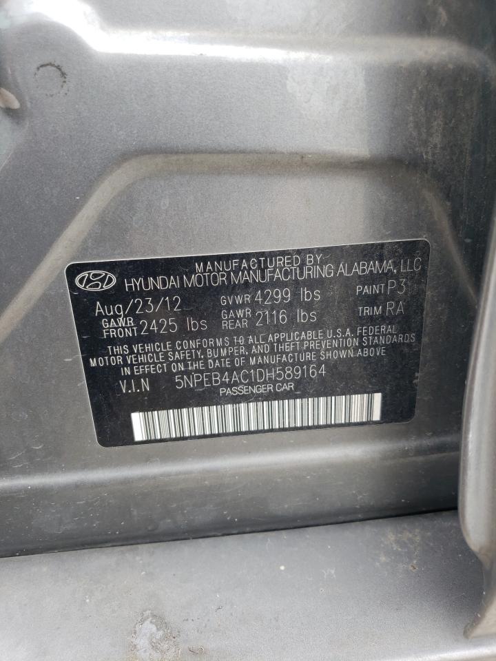 2013 Hyundai Sonata Gls VIN: 5NPEB4AC1DH589164 Lot: 64636624