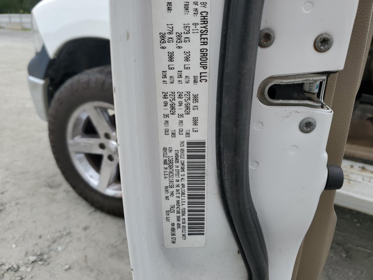 2012 Dodge Ram 1500 Laramie VIN: 1C6RD6NT0CS110158 Lot: 64177974