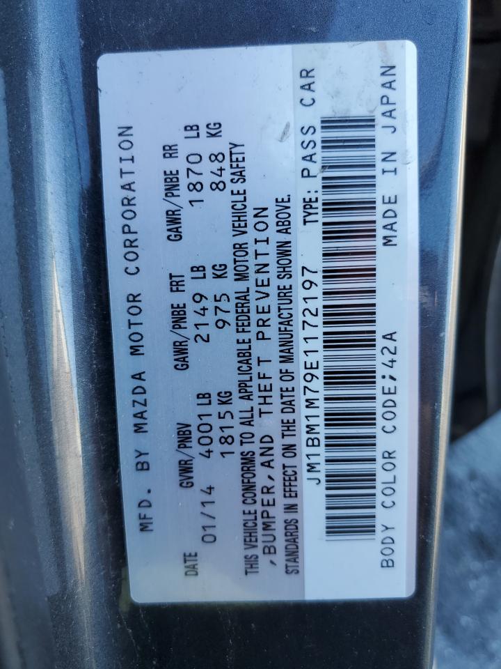 2014 Mazda 3 Grand Touring VIN: JM1BM1M79E1172197 Lot: 62904174