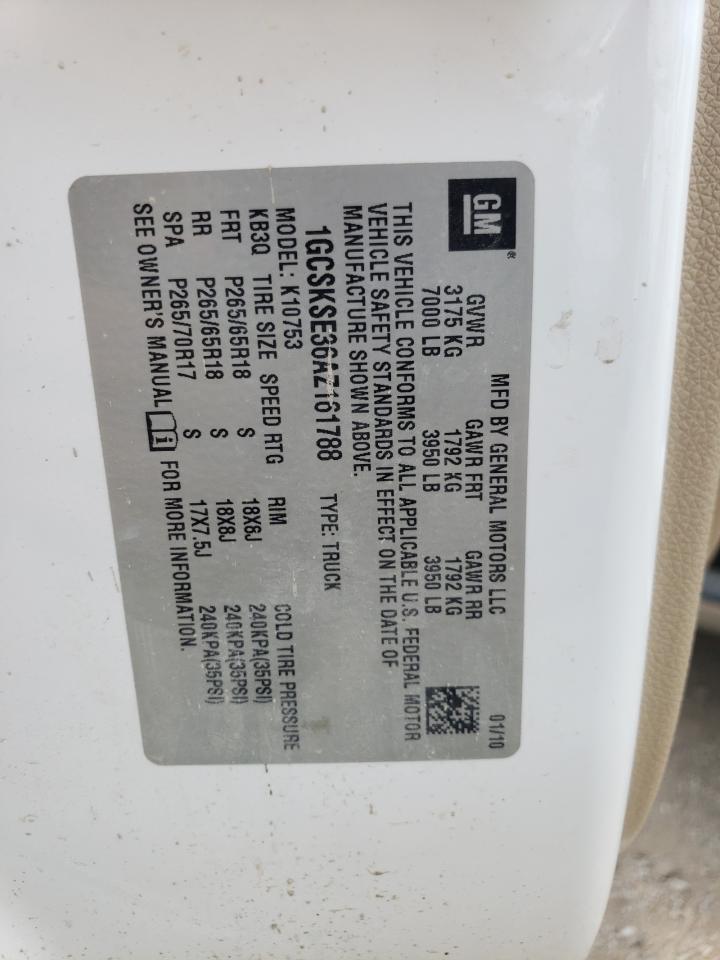 2010 Chevrolet Silverado K1500 Lt VIN: 1GCSKSE36AZ161788 Lot: 63602204