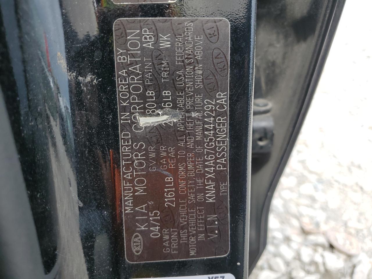 2016 Kia Forte Lx VIN: KNAFX4A67G5444292 Lot: 64047124