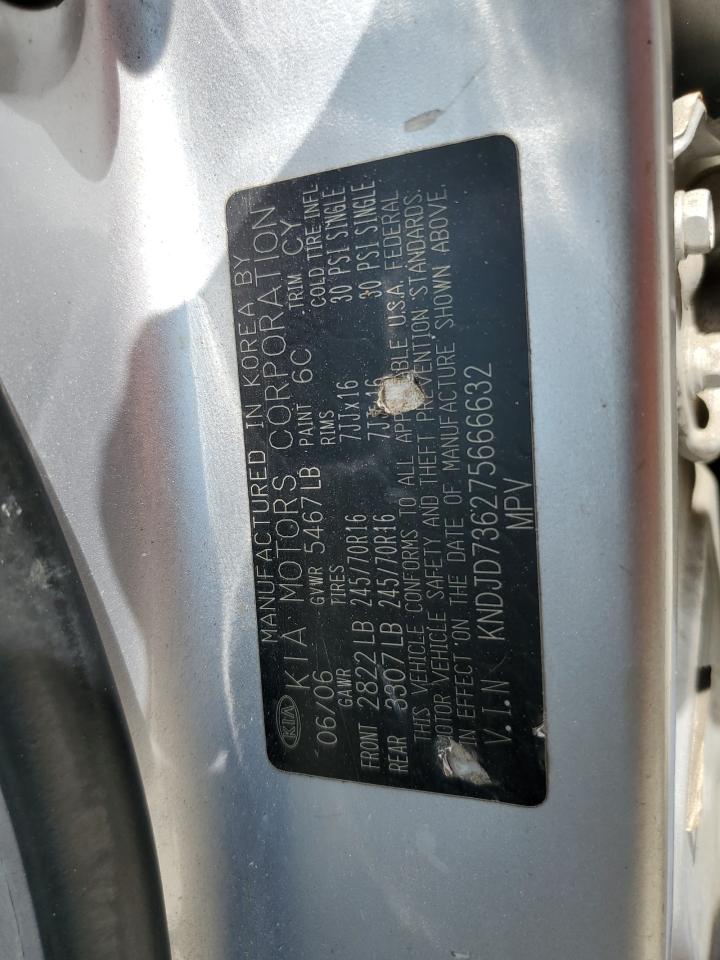 2007 Kia Sorento Ex VIN: KNDJD736275666632 Lot: 63494364