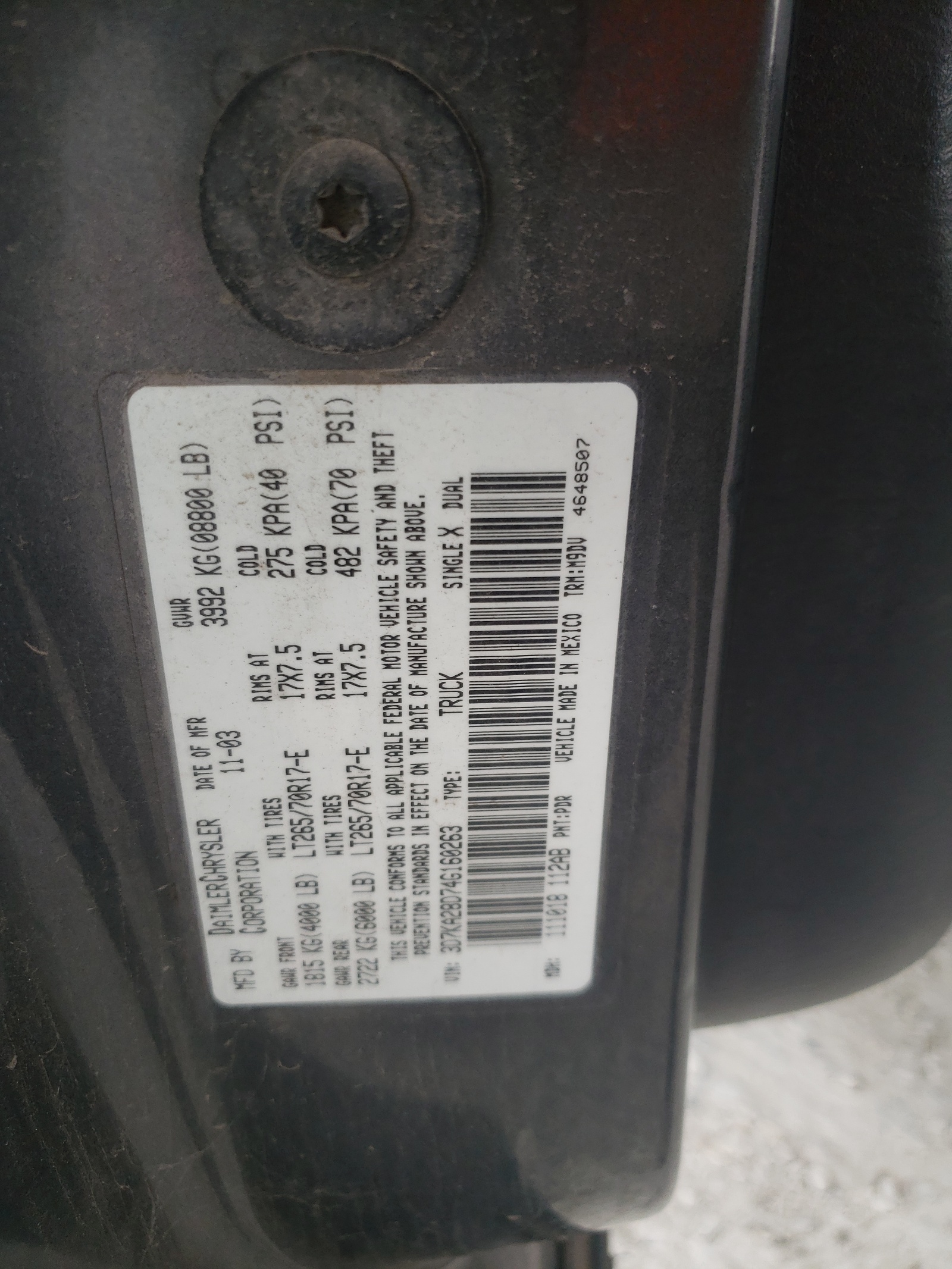 3D7KA28D74G160263 2004 Dodge Ram 2500 St