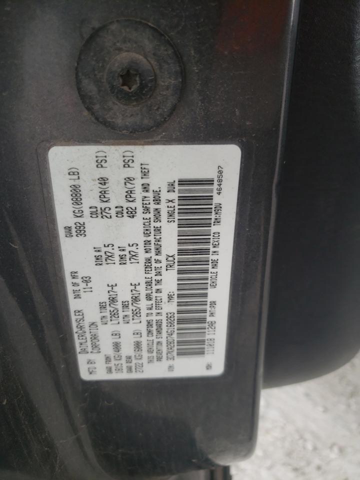 2004 Dodge Ram 2500 St VIN: 3D7KA28D74G160263 Lot: 64320244