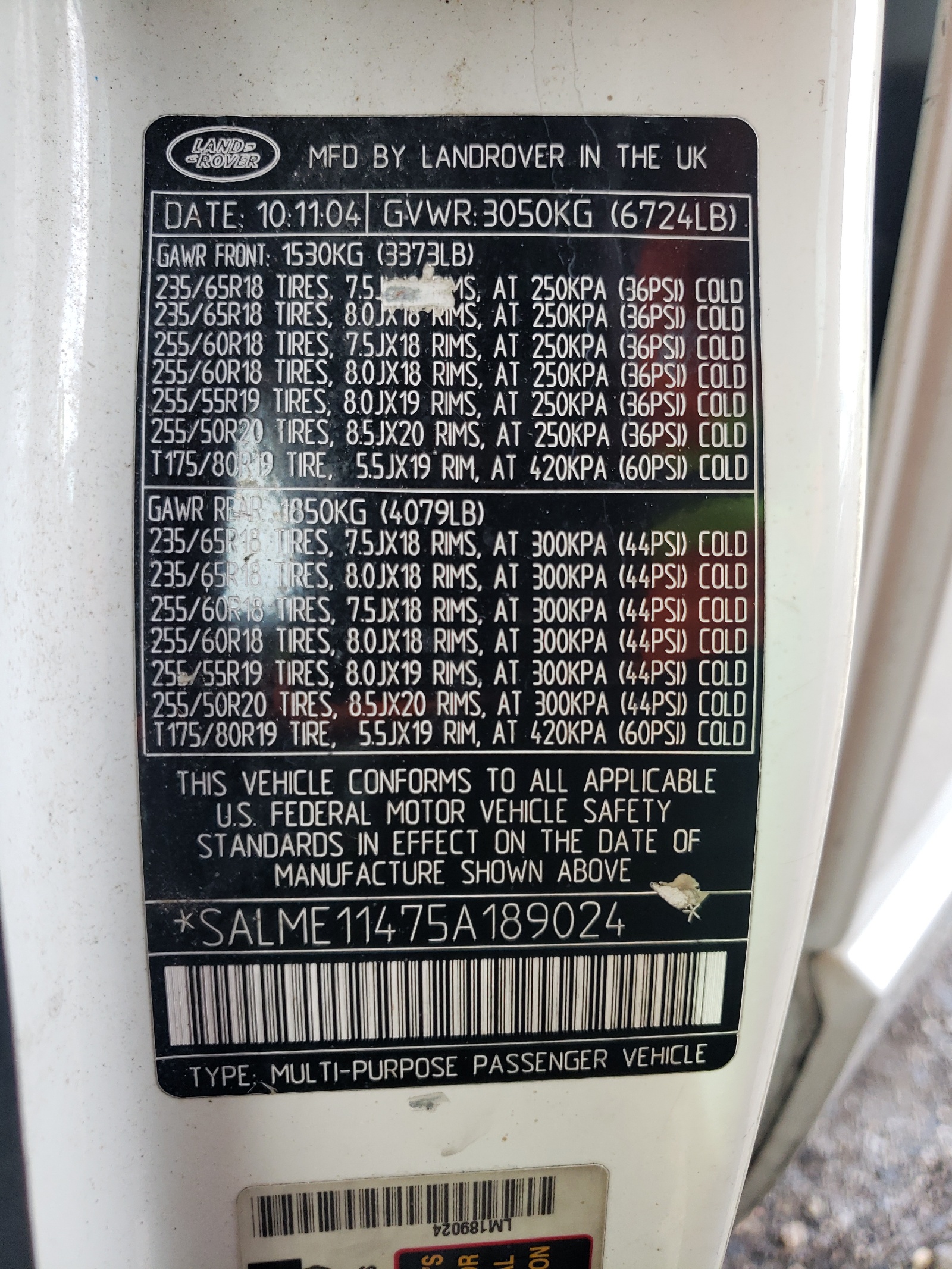 SALME11475A189024 2005 Land Rover Range Rover Hse