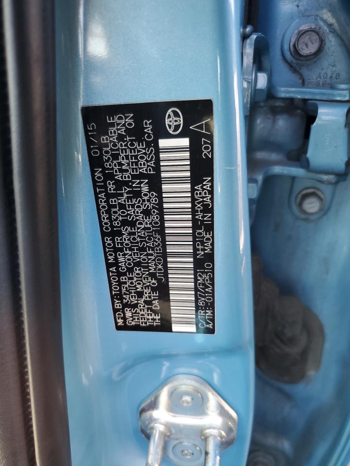 JTDKDTB36F1089789 2015 Toyota Prius C