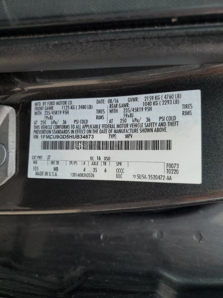 1FMCU9GD5HUB34873 2017 Ford Escape Se