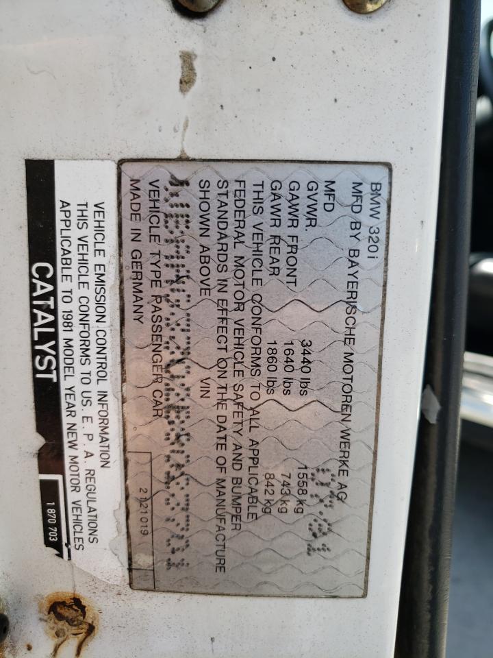 1981 BMW 320 I VIN: WBAAG3302B8023701 Lot: 62423864