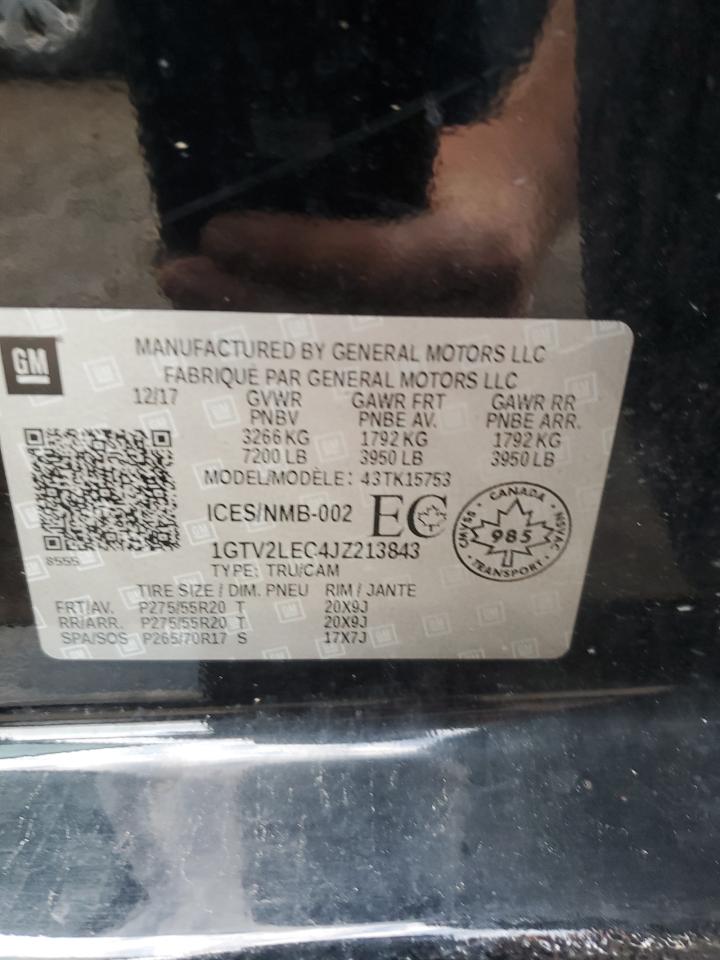 2018 GMC Sierra K1500 VIN: 1GTV2LEC4JZ213843 Lot: 62421034