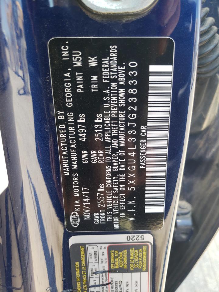 2018 Kia Optima Ex VIN: 5XXGU4L33JG238330 Lot: 62799694