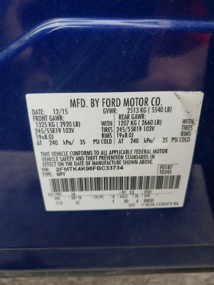 2FMTK4K96FBC33734 2015 Ford Edge Titanium