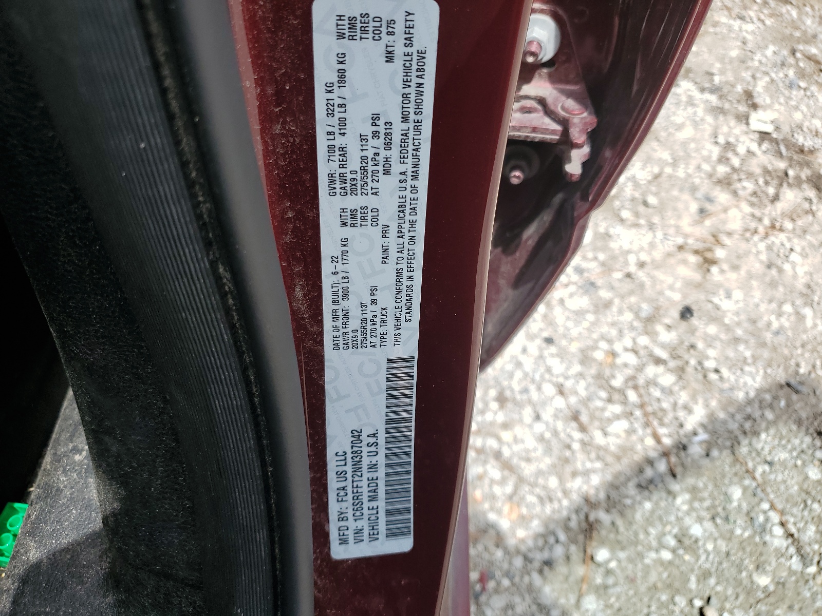 1C6SRFFT2NN387042 2022 Ram 1500 Big Horn/Lone Star