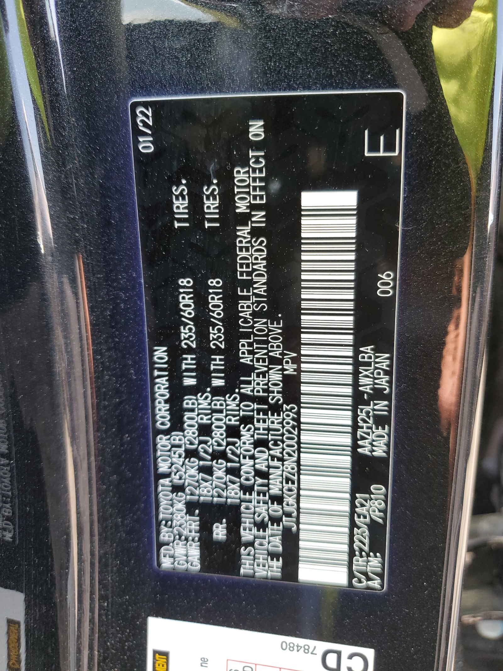 JTJGKCEZ8N2002993 2022 Lexus Nx 350H