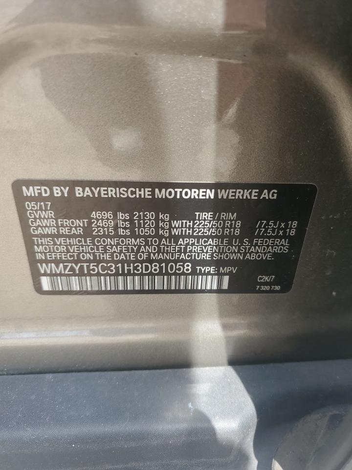 2017 Mini Cooper S Countryman All4 VIN: WMZYT5C31H3D81058 Lot: 64543374