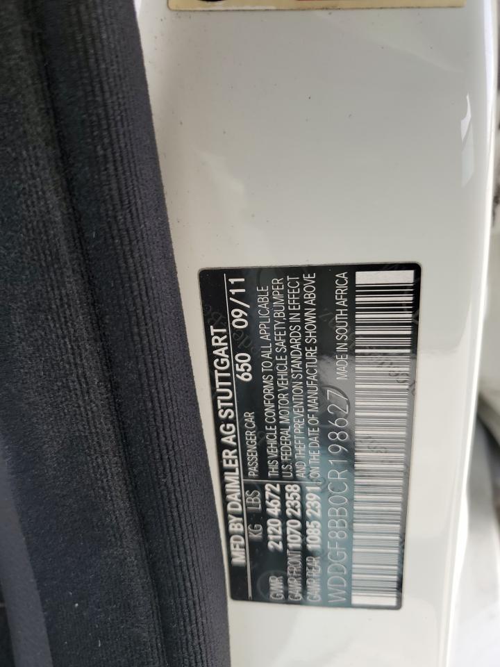 2012 Mercedes-Benz C 300 4Matic VIN: WDDGF8BB0CR198627 Lot: 65154314