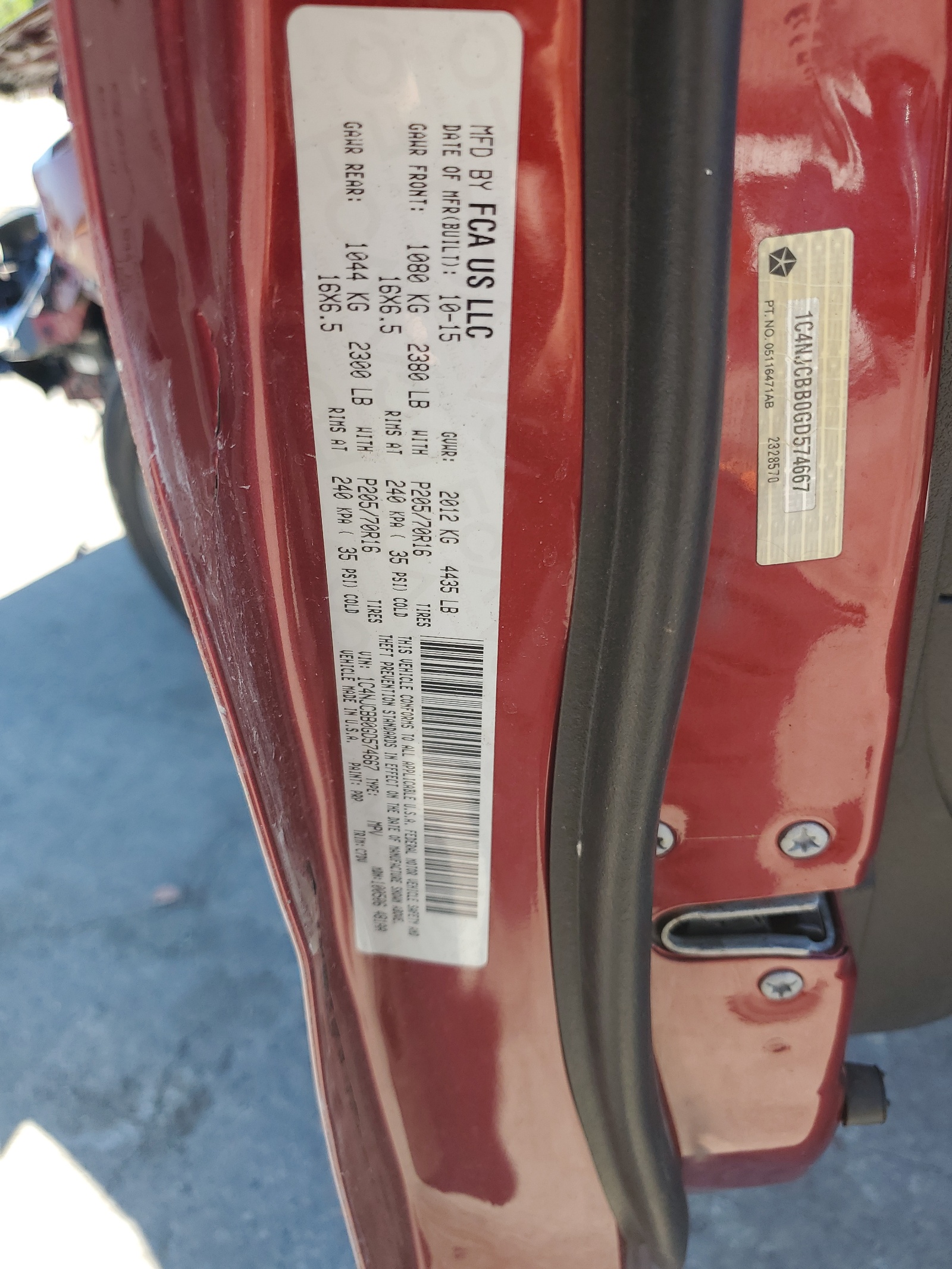 1C4NJCBB0GD574667 2016 Jeep Compass Sport