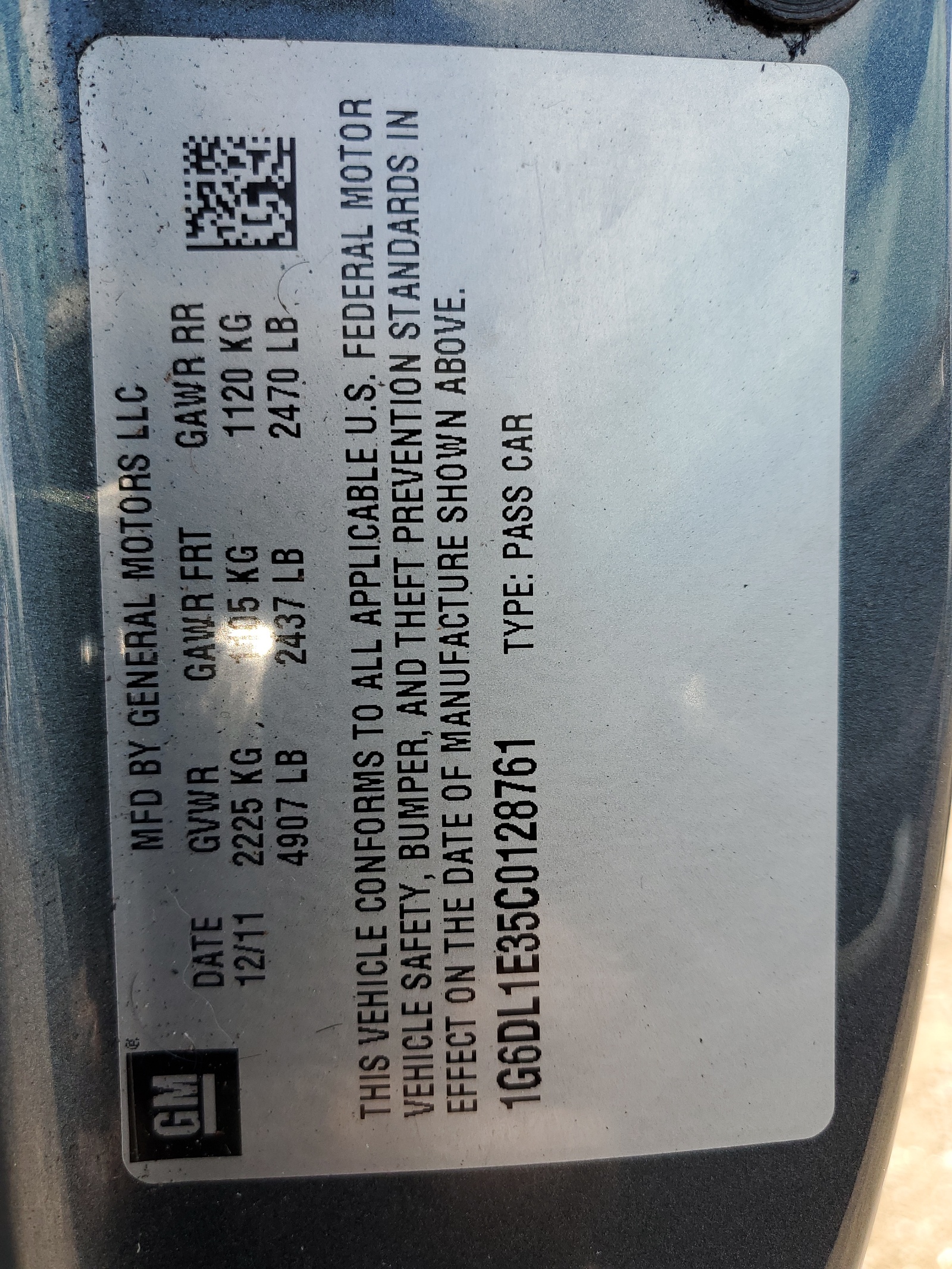 1G6DL1E35C0128761 2012 Cadillac Cts Performance Collection