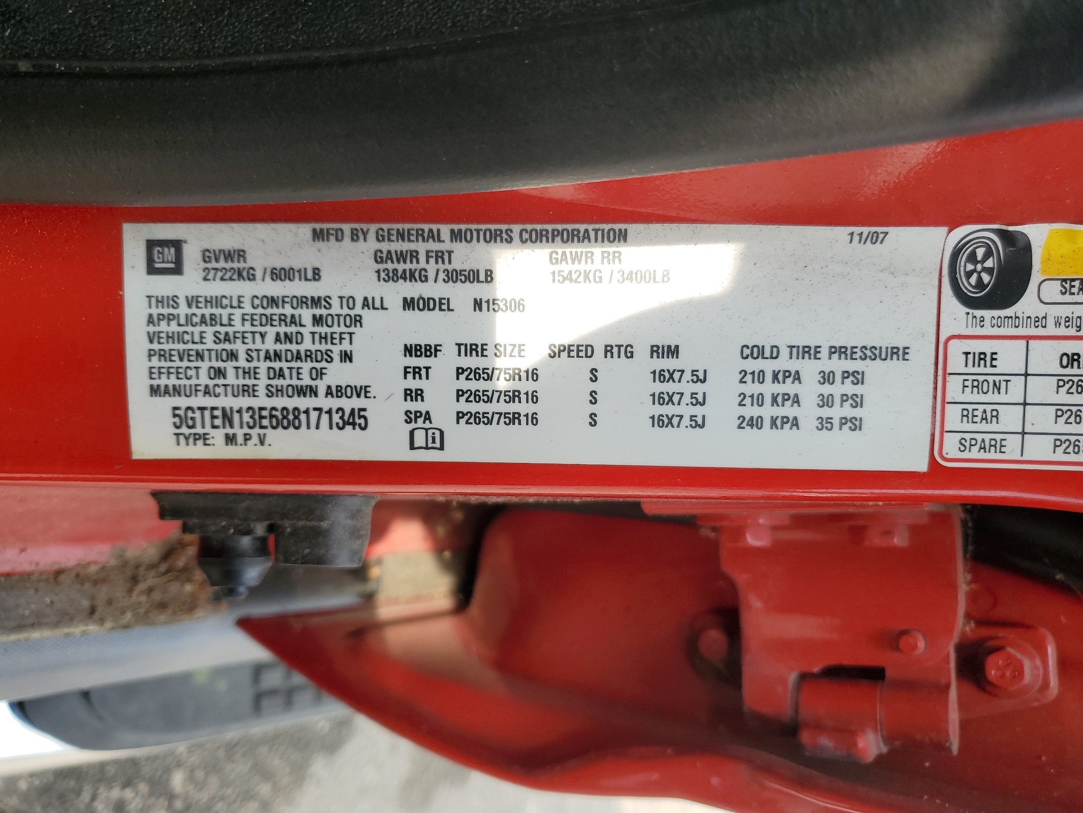 5GTEN13E688171345 2008 Hummer H3