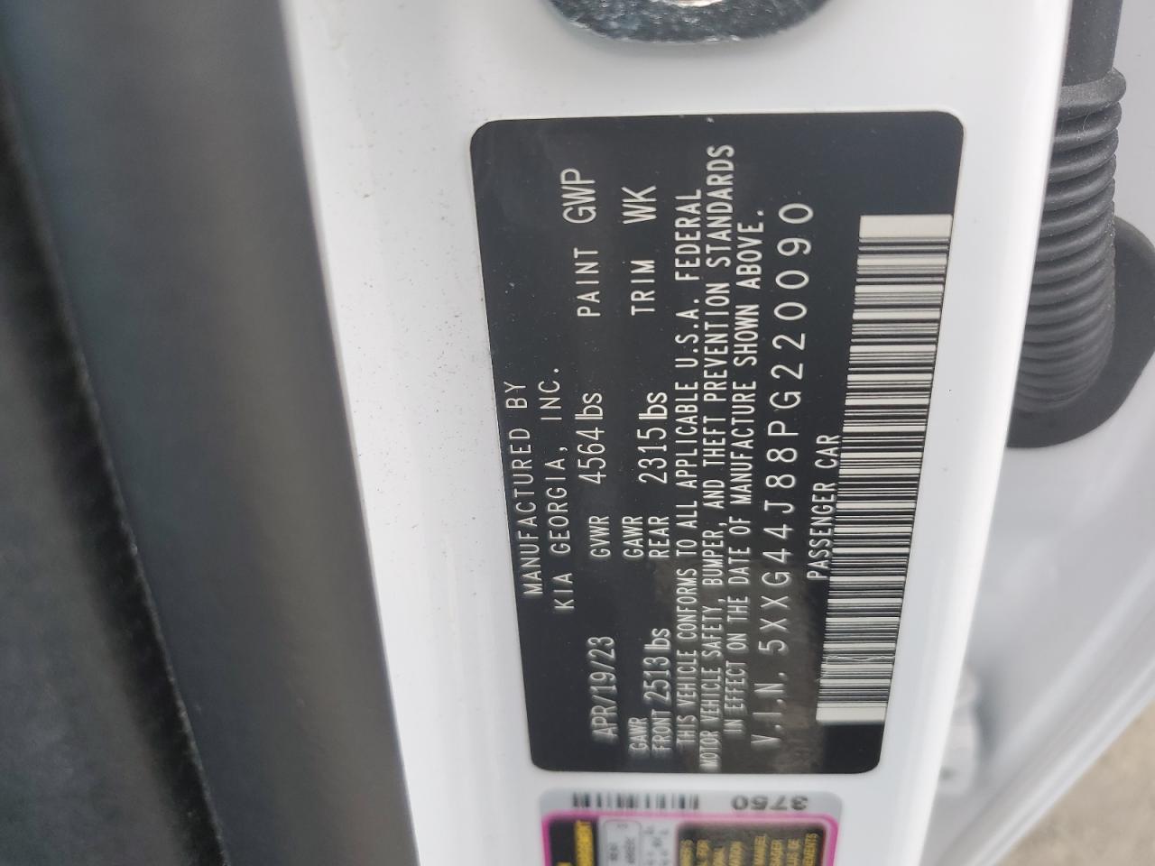 2023 Kia K5 Gt VIN: 5XXG44J88PG220090 Lot: 61533584