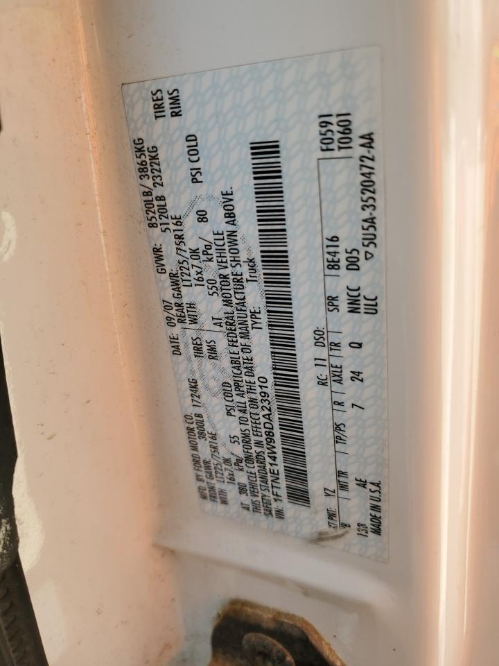 2008 Ford Econoline E150 Van VIN: 1FTNE14W98DA23910 Lot: 62440834