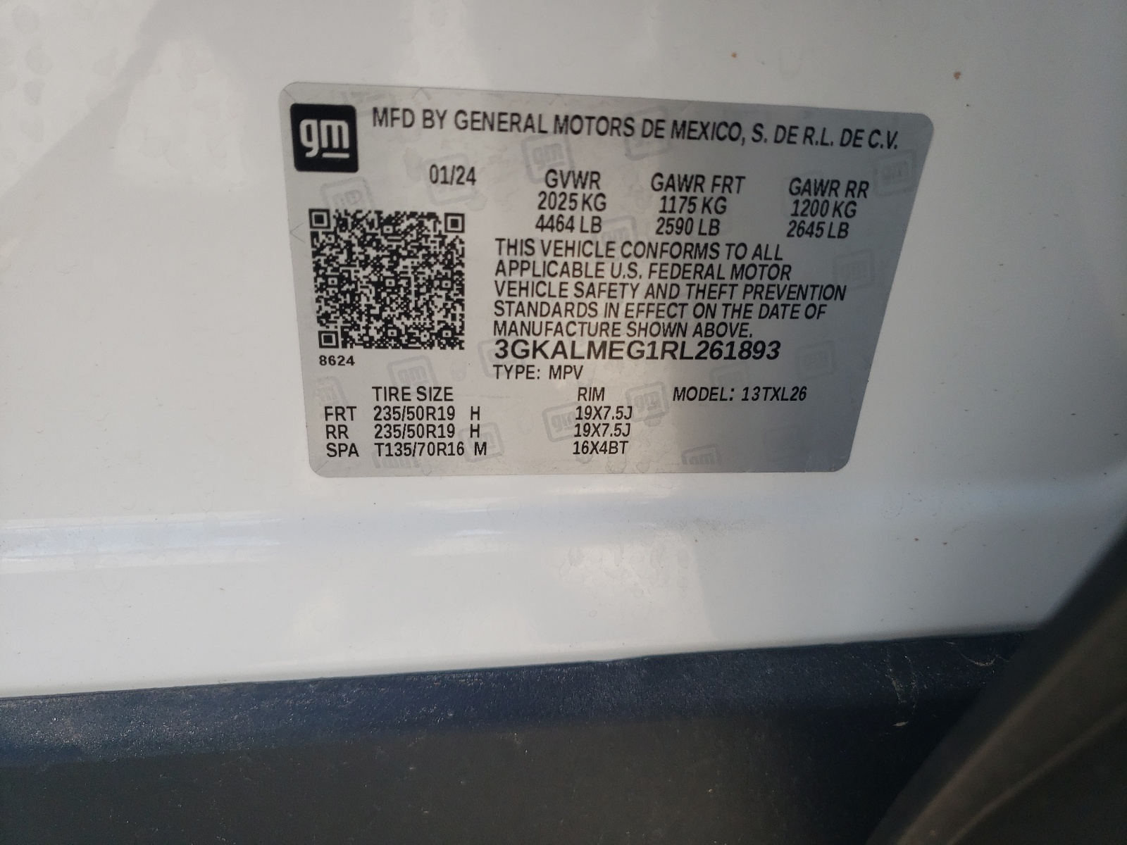 3GKALMEG1RL261893 2024 GMC Terrain Sle