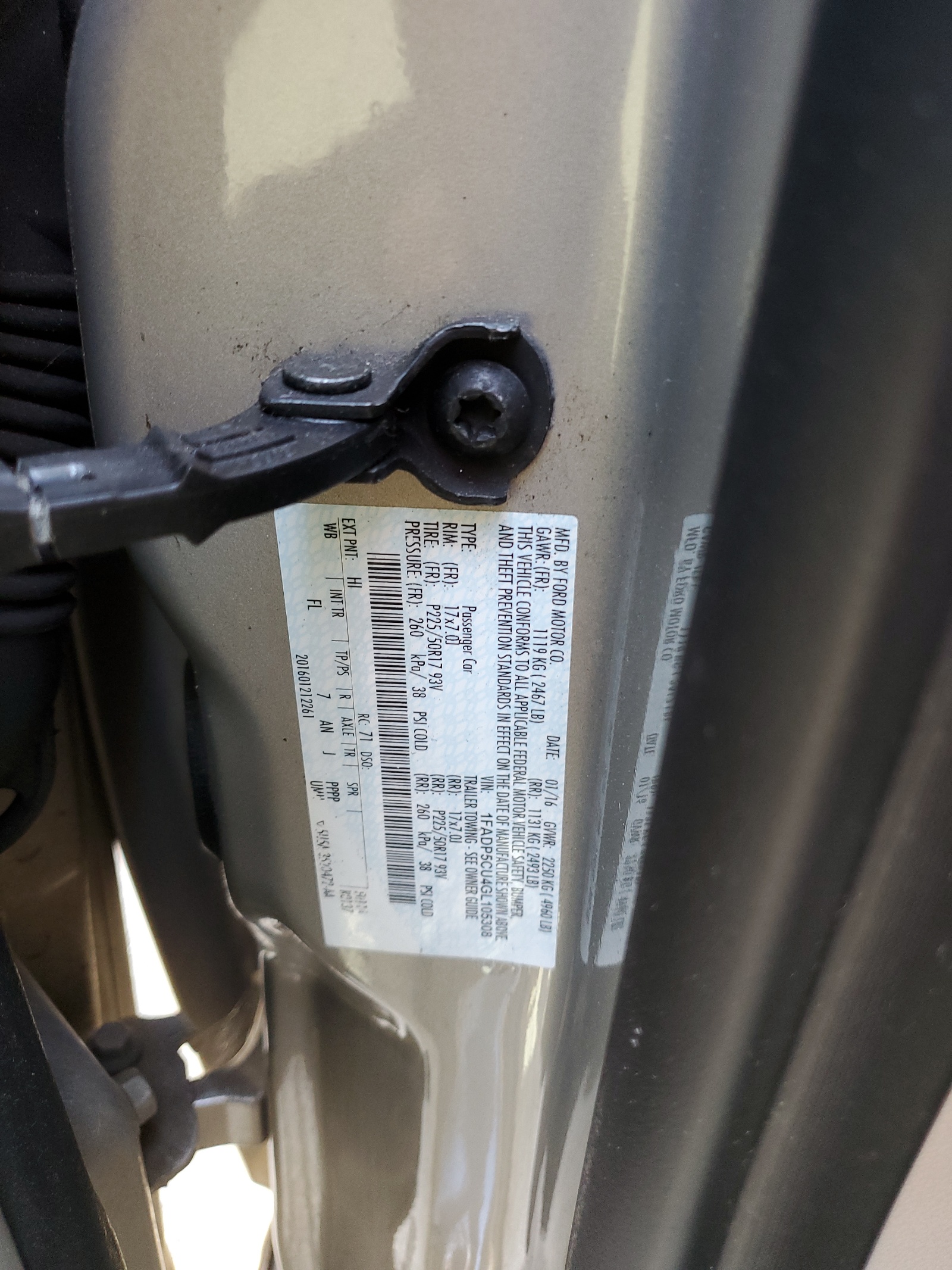 1FADP5CU4GL105308 2016 Ford C-Max Premium Sel