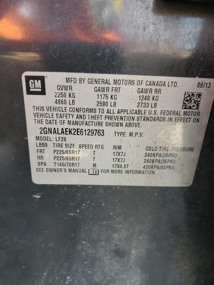 2014 Chevrolet Equinox Ls VIN: 2GNALAEK2E6129763 Lot: 64015304