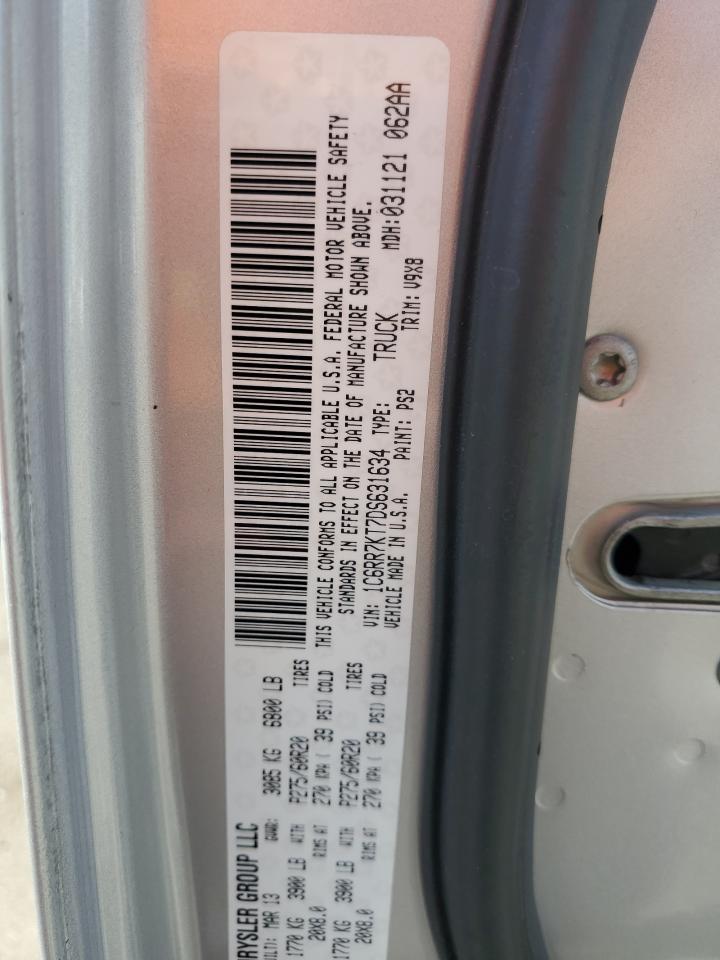 2013 Ram 1500 St VIN: 1C6RR7KT7DS631634 Lot: 63547944